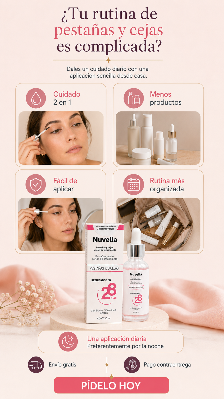 NUVELLA - SERUM DE PESTAÑAS Y CEJAS