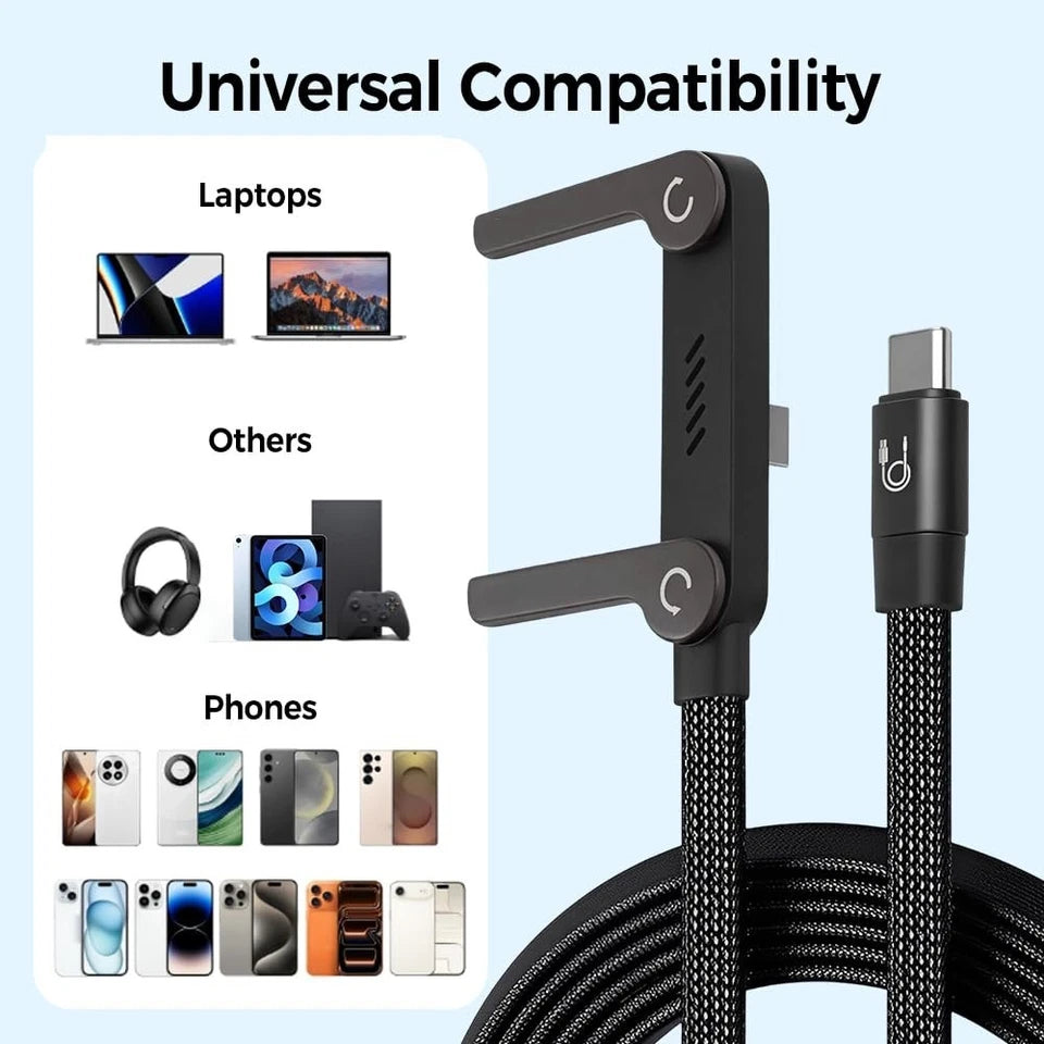 🔥 Cable Carga Extrema 2 en 1: Carga Rápida + Soporte Inteligente para tu Celular 📱⚡
